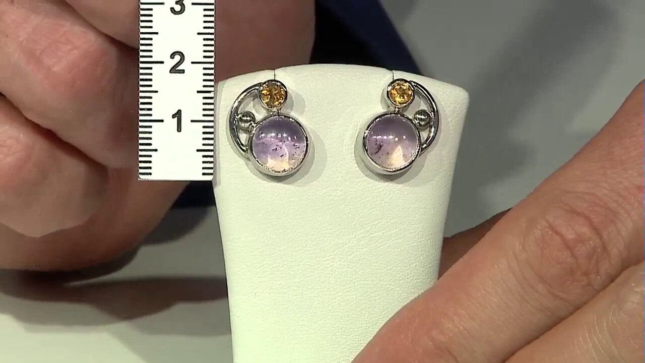 Video Zilveren oorbellen met ametrienen