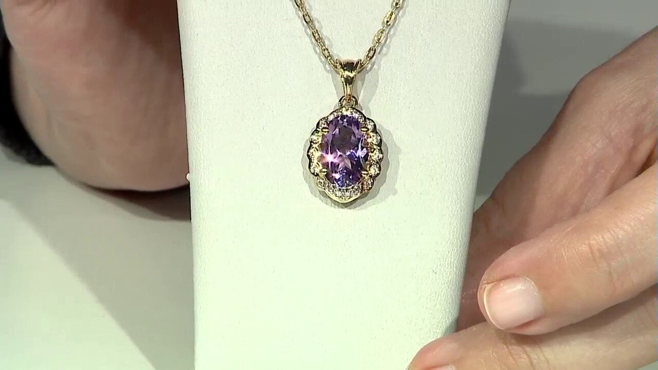 Video Rose de France Amethyst Silver Pendant