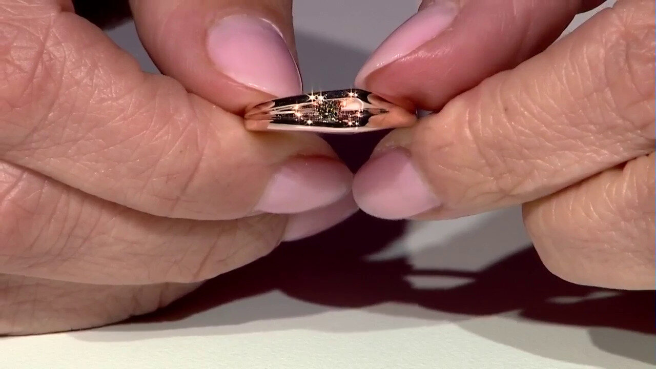 Video 9K SI1 Argyle Rose De France Diamond Gold Ring (Annette)