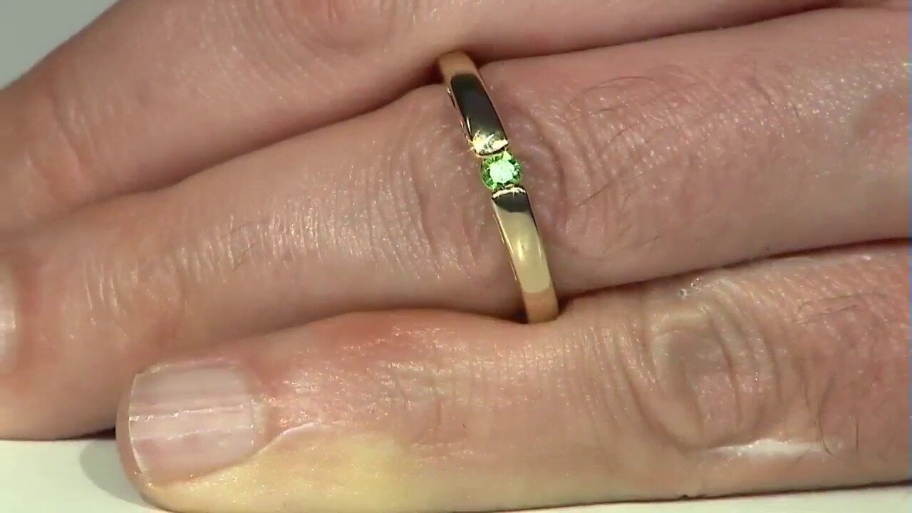Video Zilveren ring met een tsavoriet