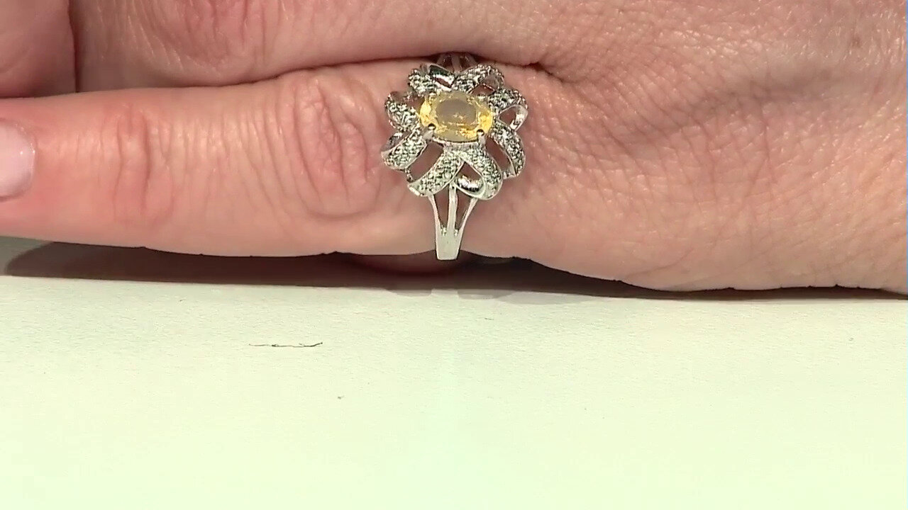 Video Anillo en plata con Ópalo de fuego