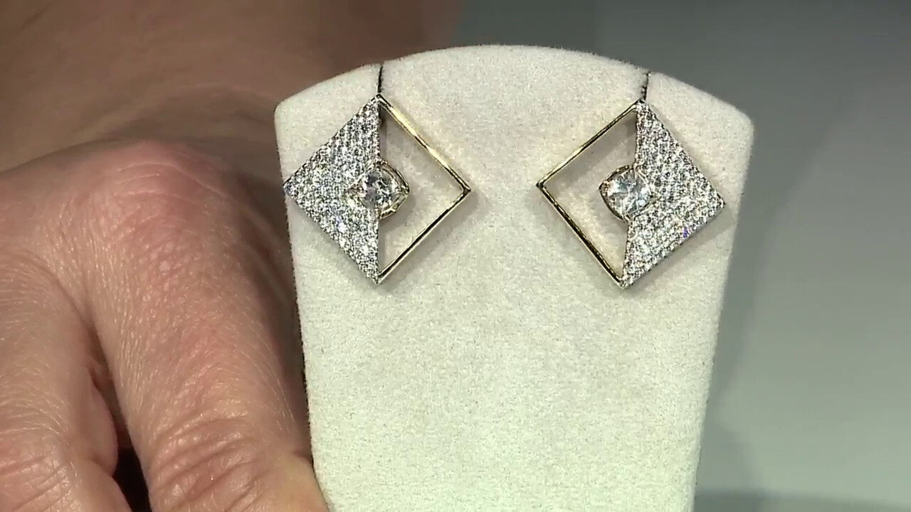 Video Himalayan Beryl Silver Earrings