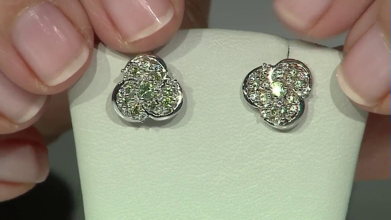 Video Orecchini in argento con Zaffiro Verde