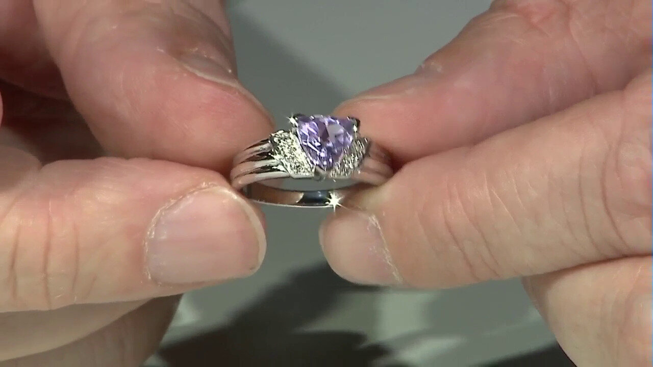 Video Bolivian Amethyst Silver Ring