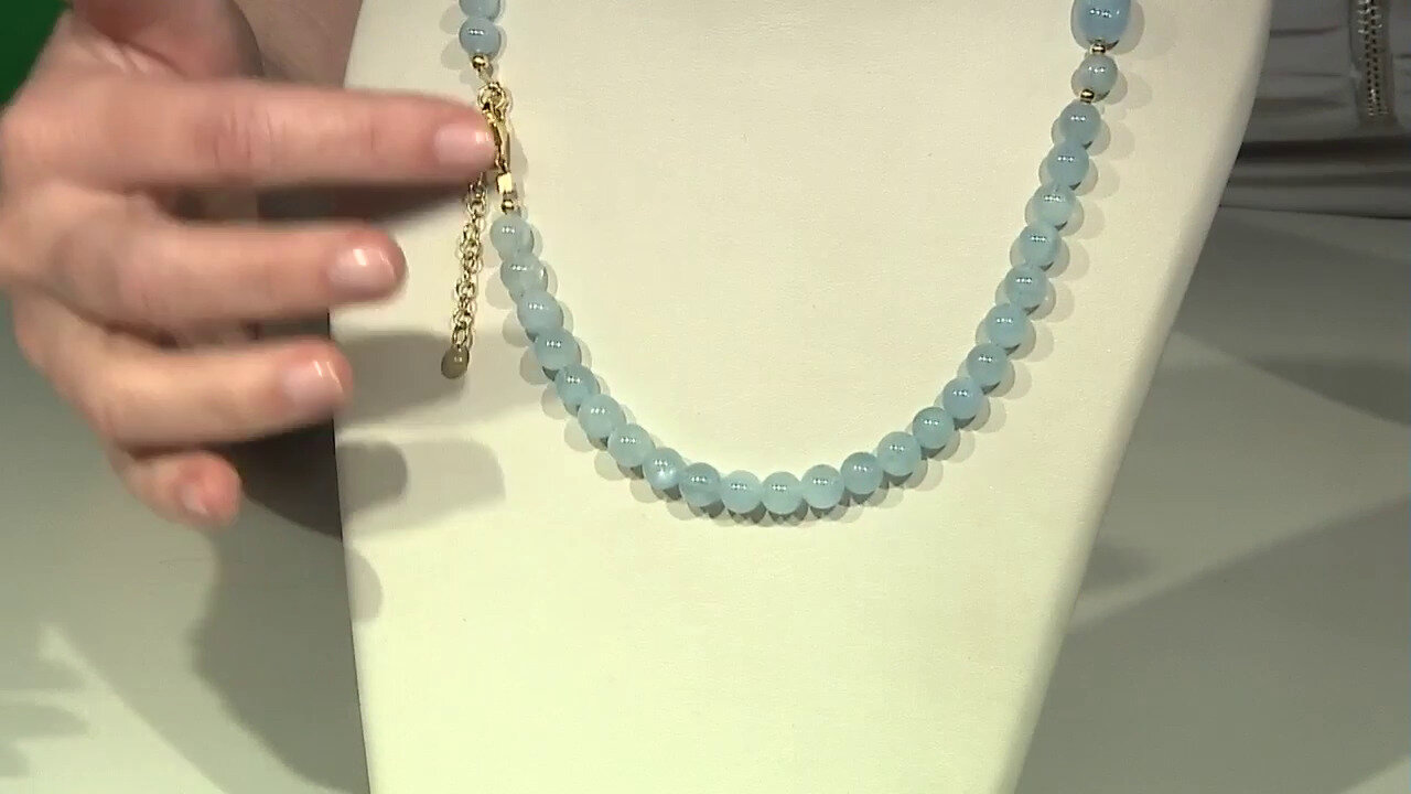 Video Collier en argent et Aigue-marine du Brésil