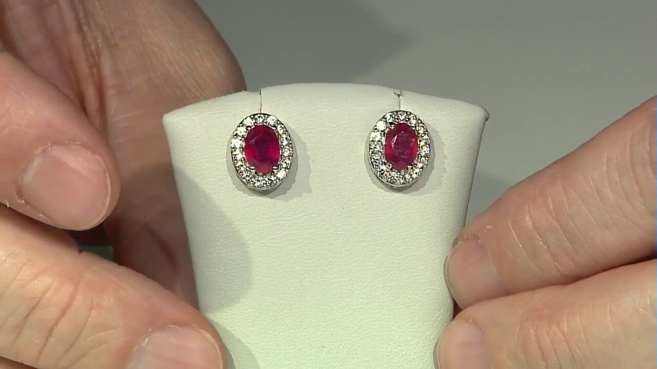 Video Madagascar Ruby Silver Earrings