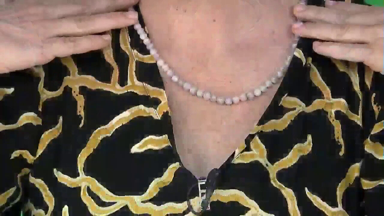 Video Zilveren halsketting met kunzietstenen