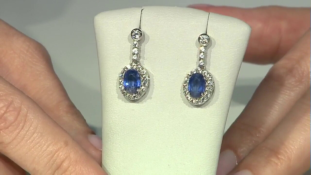 Video Kyanite Silver Earrings