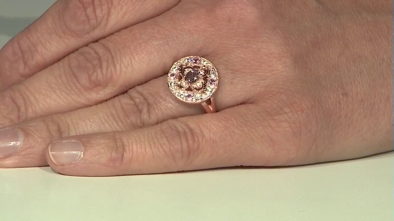 Video Nigerian Pink Tourmaline Silver Ring