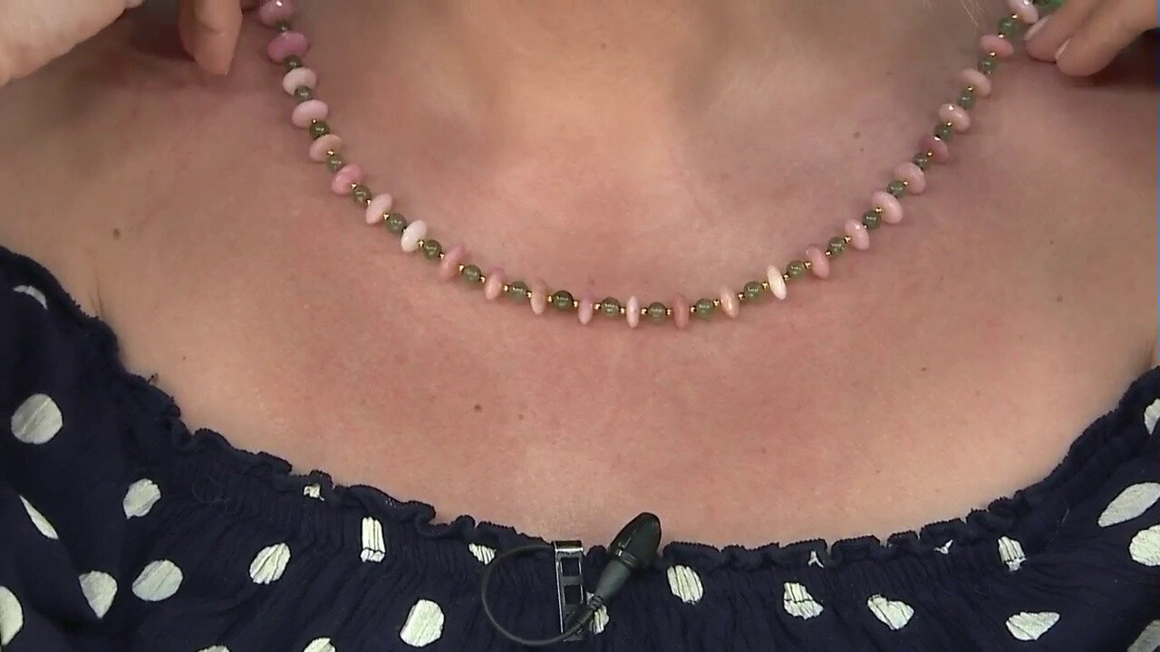 Video Collar en plata con Apatita verde (Riya)