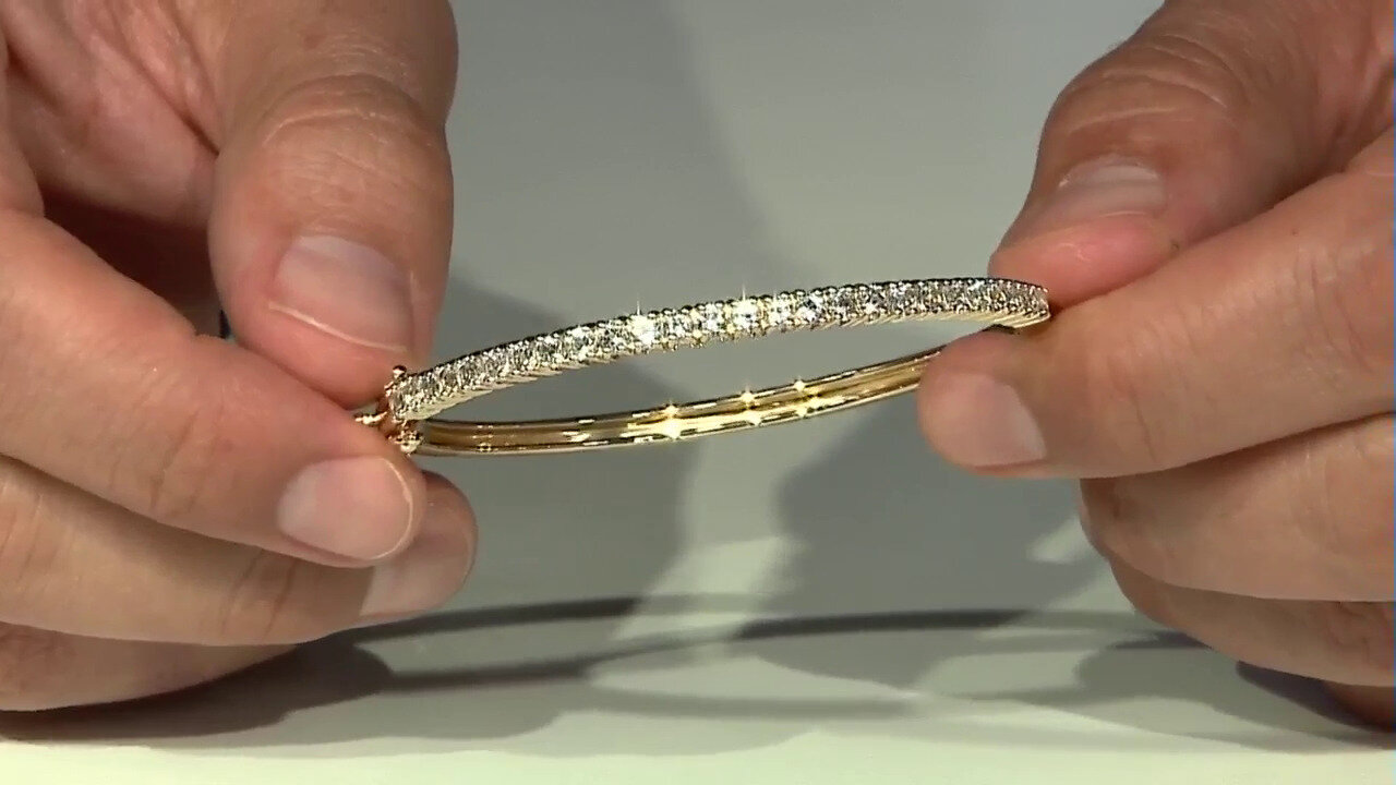 Video Brazalete en plata con Topacio blanco