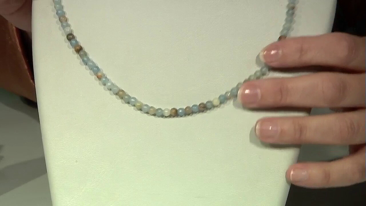 Video Blue Aragonite Silver Necklace