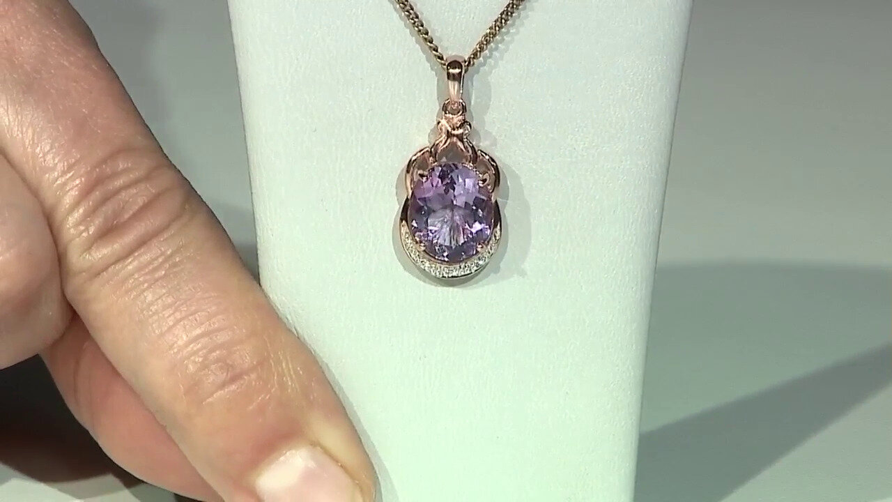 Video Rose de France Amethyst Silver Pendant