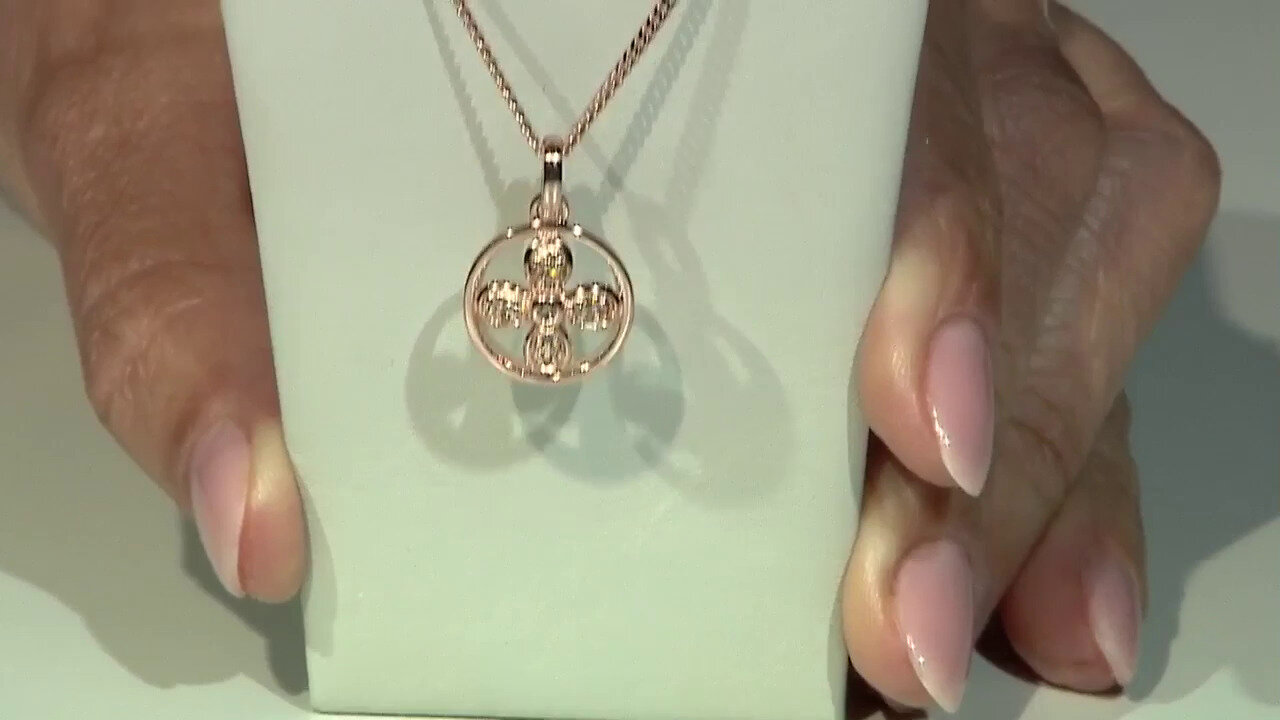 Video Pendentif en or et Diamant rose de France SI1 d'Argyle  (Annette)