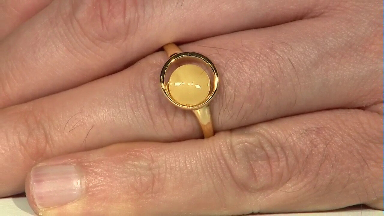 Video Zilveren ring met een Baltische barnsteen (dagen)