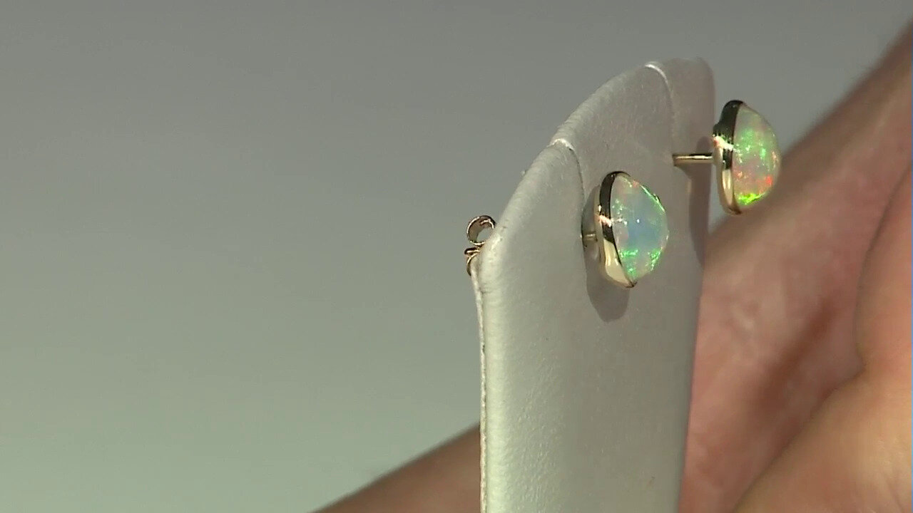 Video Welo-Opal-Goldohrringe