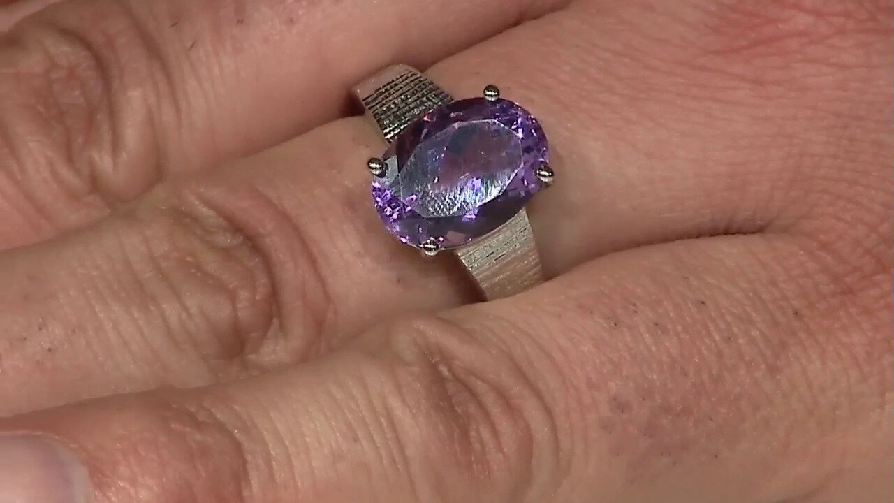 Video Zilveren ring met een Azuurblauwe Kwarts