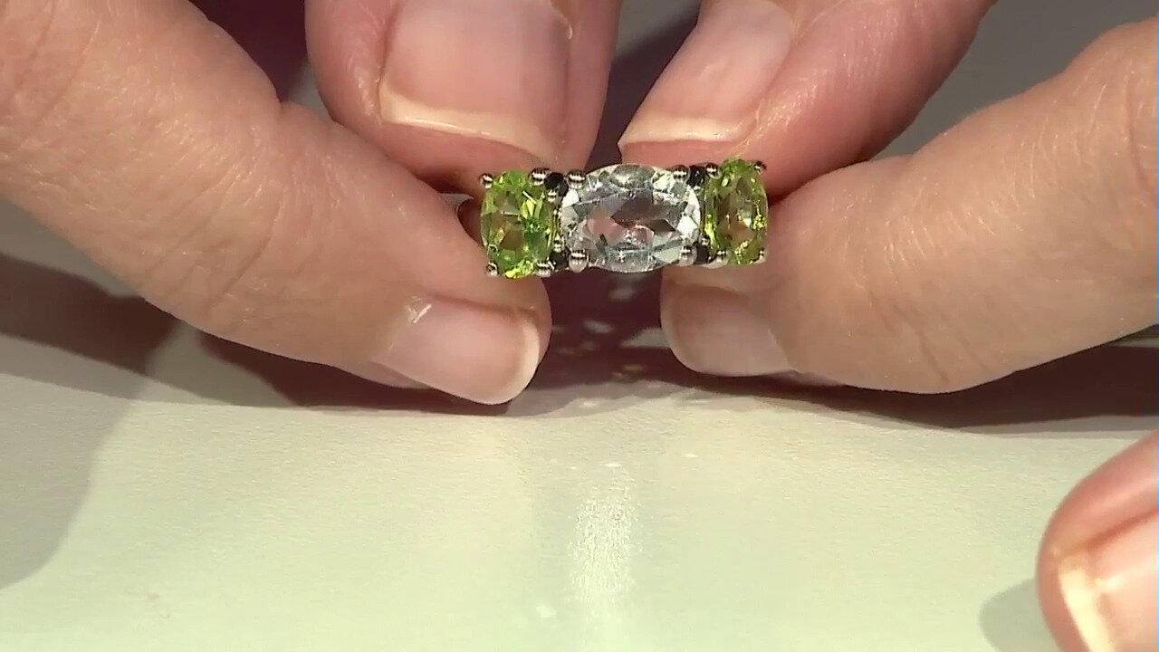 Video Grüner Amethyst-Silberring