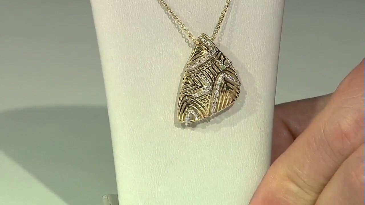 Video Collar en oro con Diamante I2 (I) (Ornaments by de Melo)