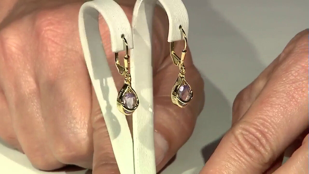 Video Zilveren oorbellen met lavendel amethisten