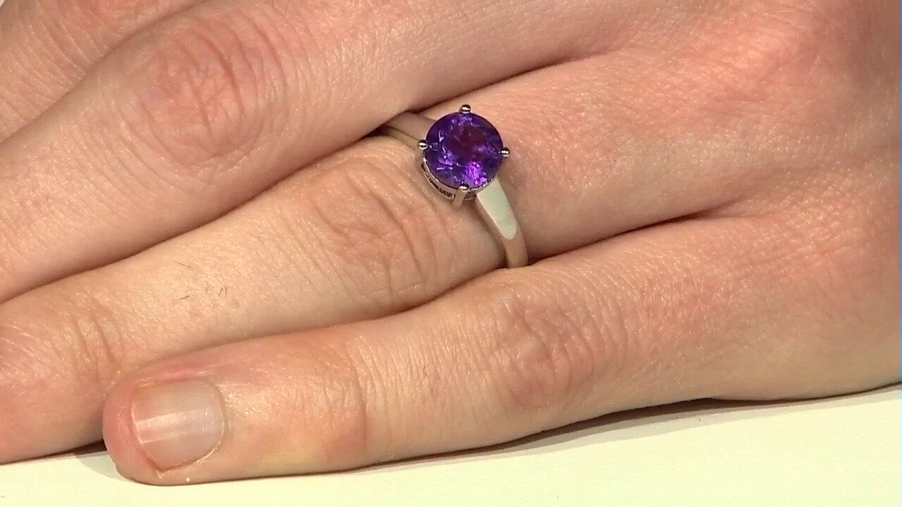 Video Siberian Amethyst Silver Ring