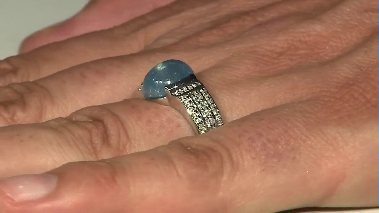 Video Bague en argent et Aigue-marine Ofiki