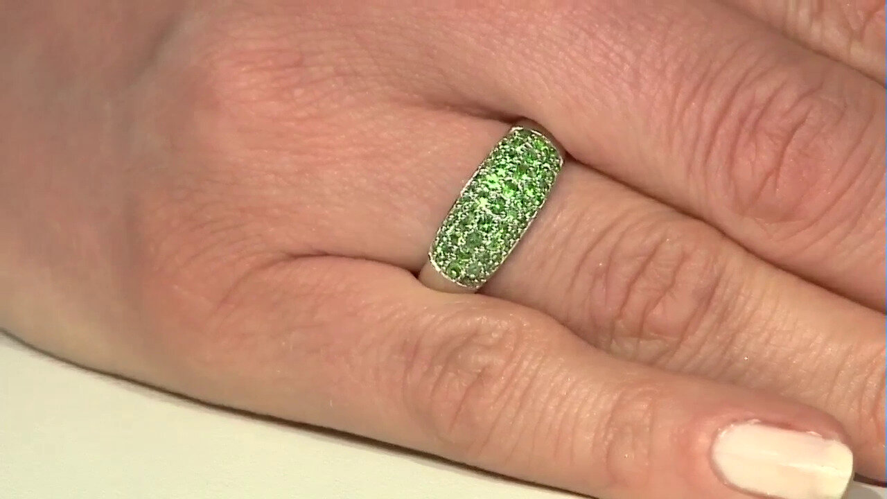 Video Bague en argent et Tsavorite de Tanzanie