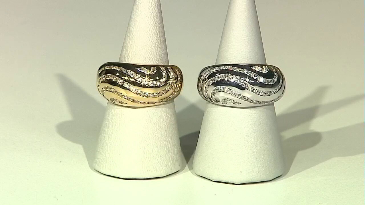 Video Zilveren ring met zirkonen (de Melo)