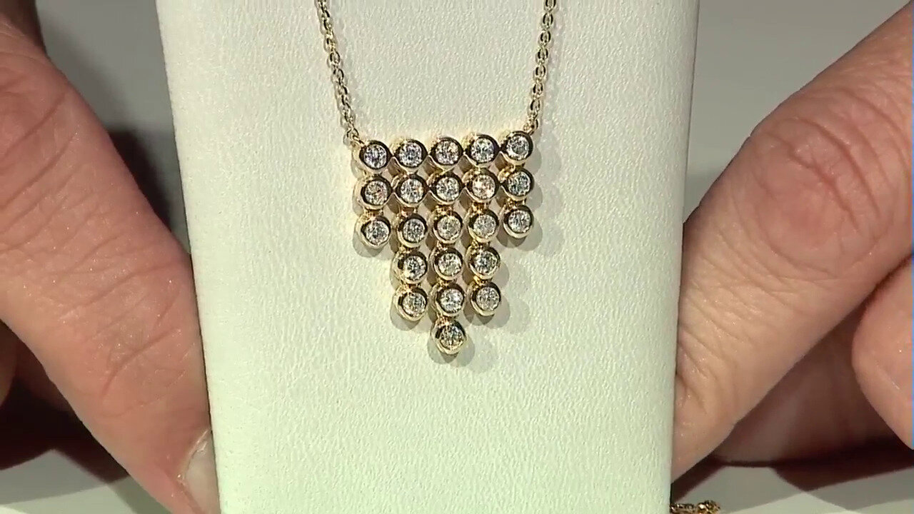 Video 18K SI1 (G) Diamond Gold Necklace (Annette)