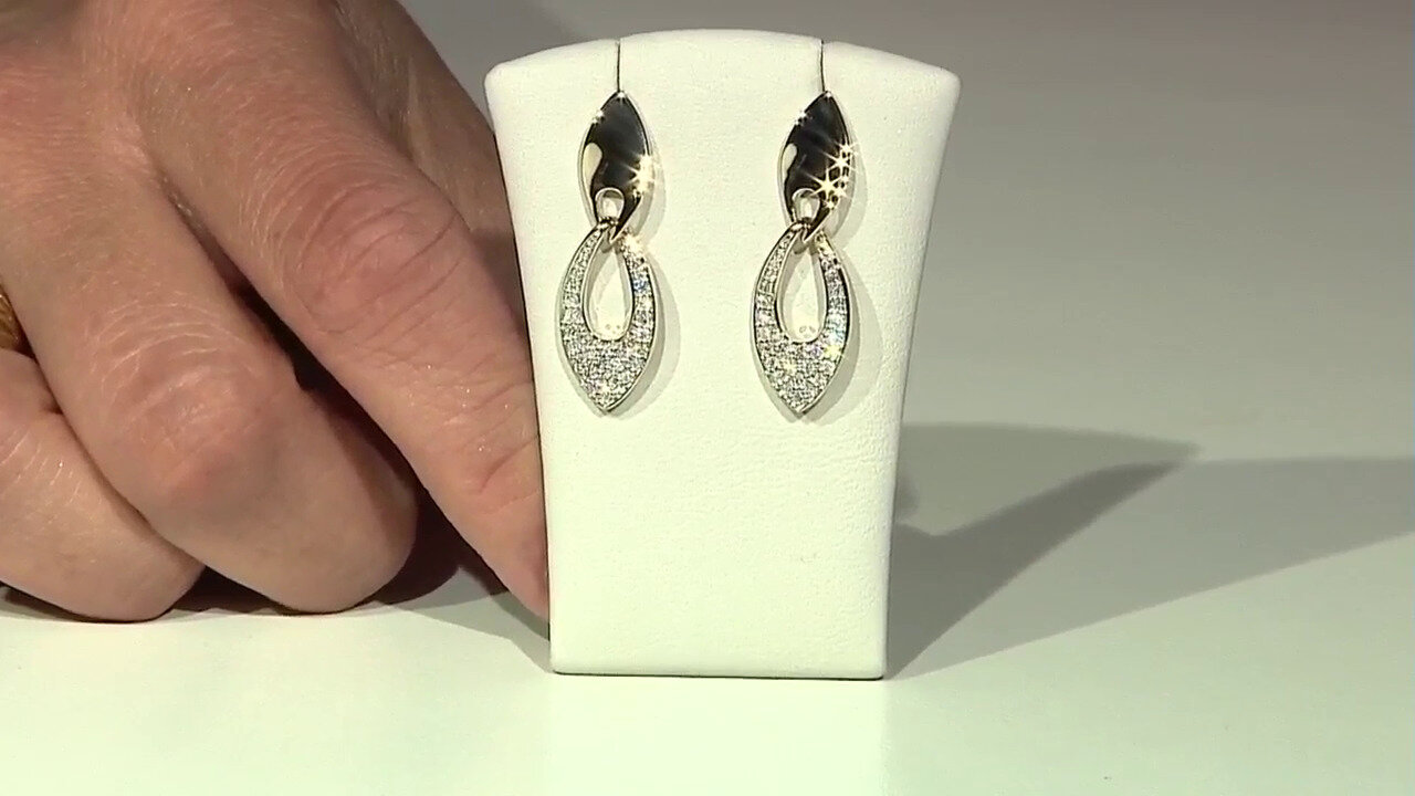 Video 9K SI1 (G) Diamond Gold Earrings (Annette)