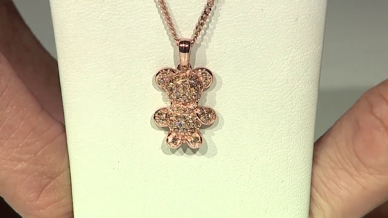 Video Pendentif en or et Diamant rose de France SI1 d'Argyle  (Annette)