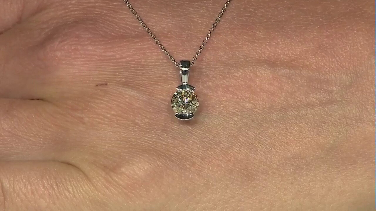 Video Gouden halsketting met een I2 Champagne Diamant