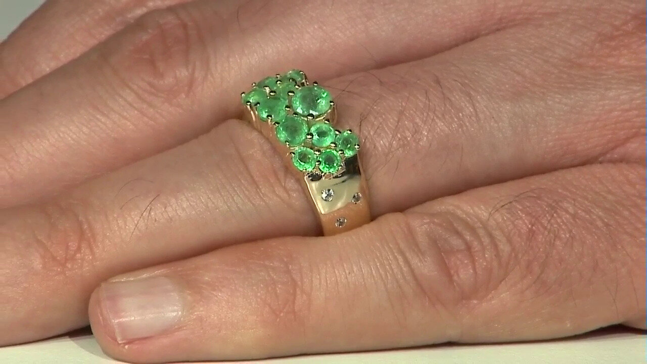 Video 9K Russian Emerald Gold Ring (de Melo)