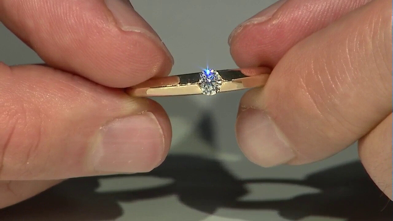 Video Gouden ring met een IF (G) Diamant (de Melo)