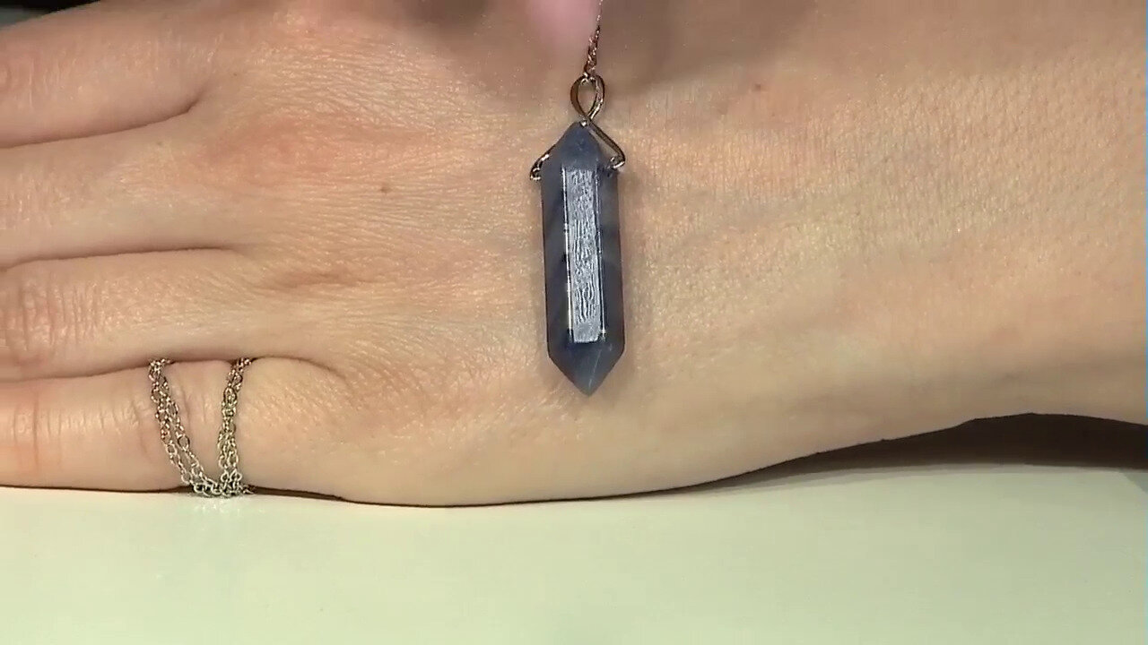 Video Zilveren halsketting met een Blauwe Aventurijn
