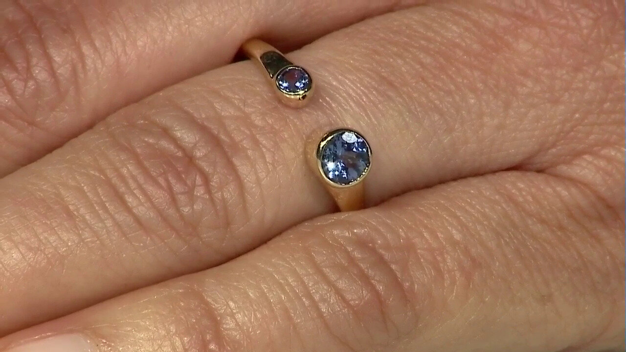 Video Gouden ring met een tanzaniet (de Melo)
