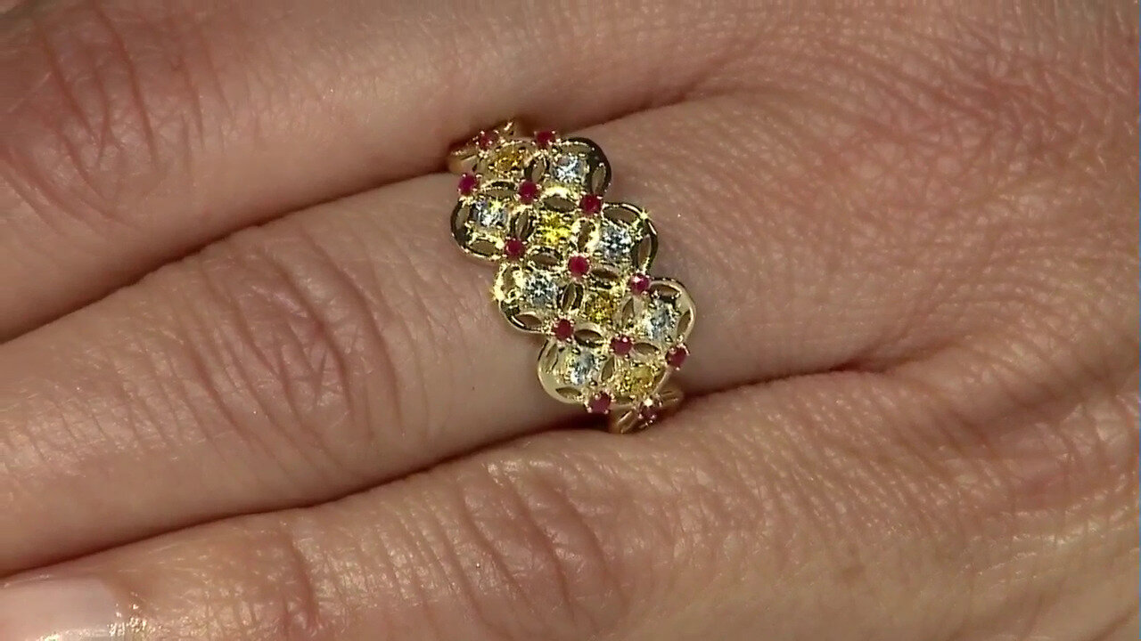 Video 9K Yellow Sapphire Gold Ring