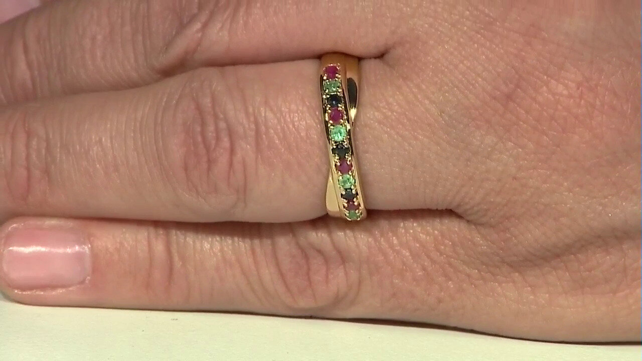 Video Zilveren ring met Socoto smaragden