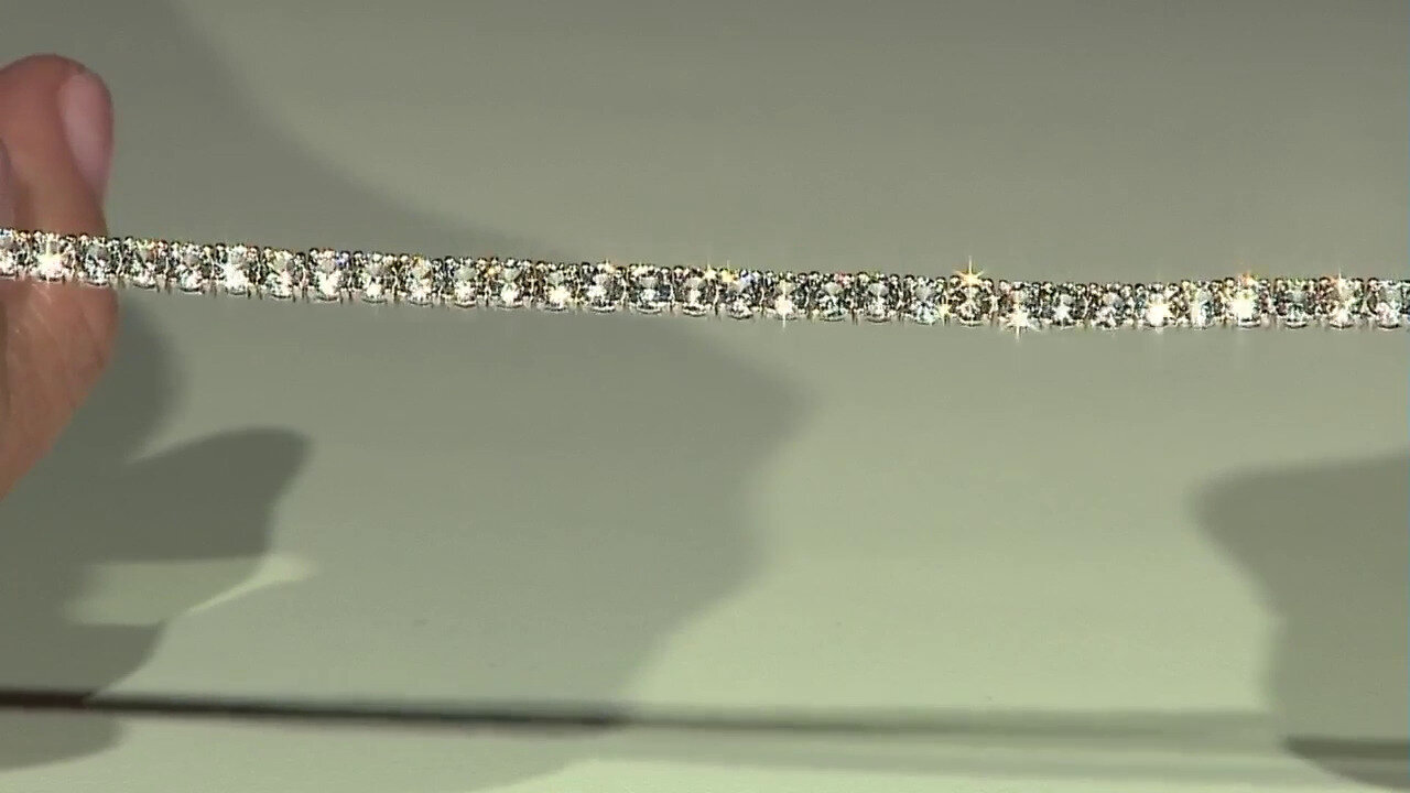 Video White Topaz Silver Bracelet