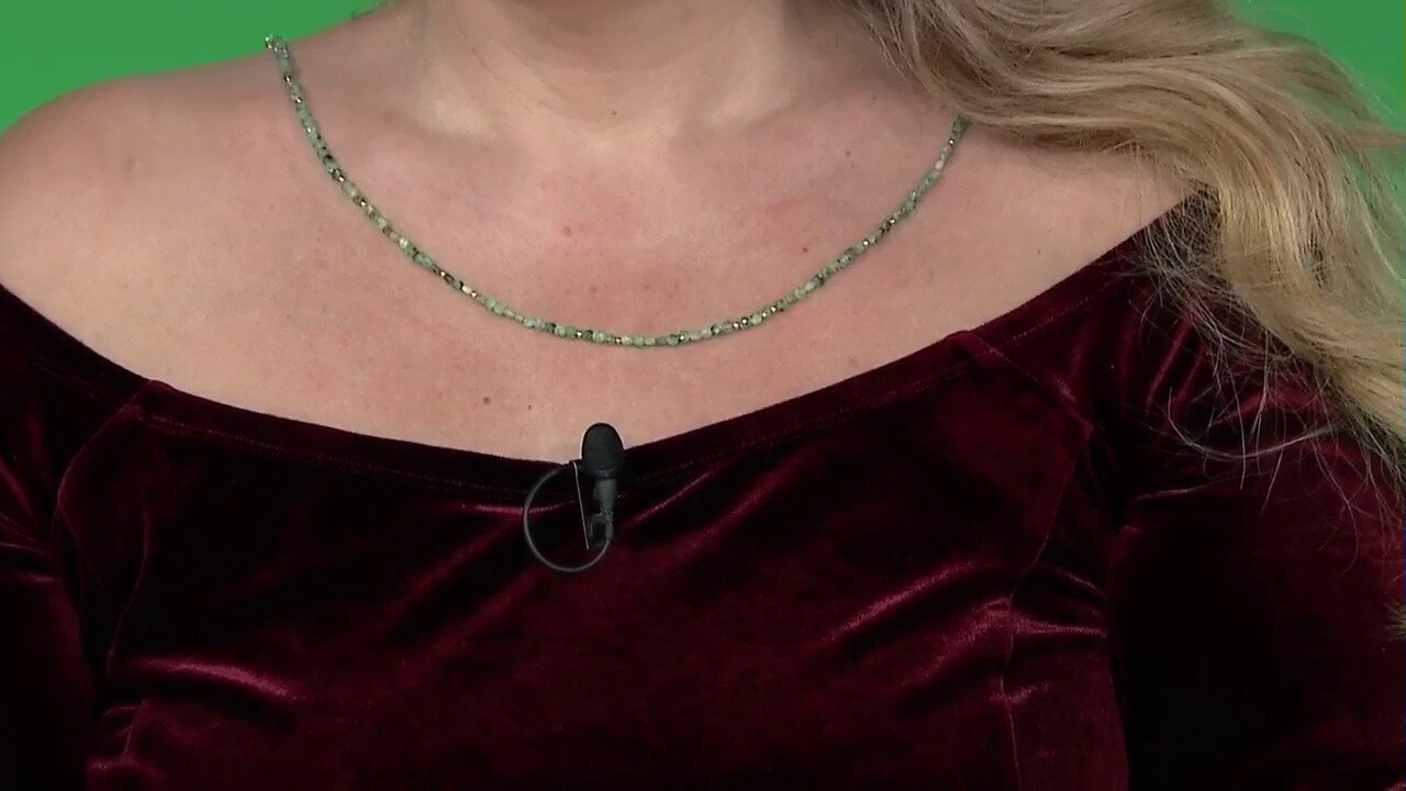 Video Zilveren halsketting met Braziliaanse smaragden