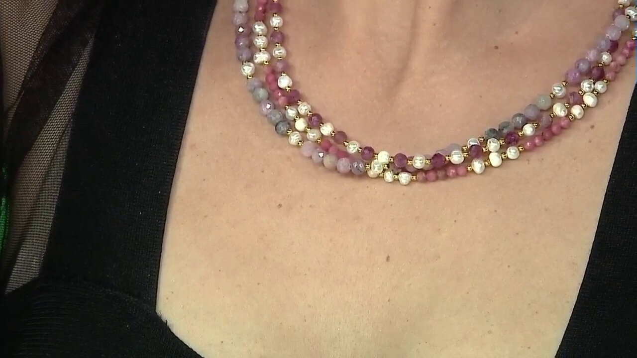 Video Rhodonite Silver Necklace (Riya)