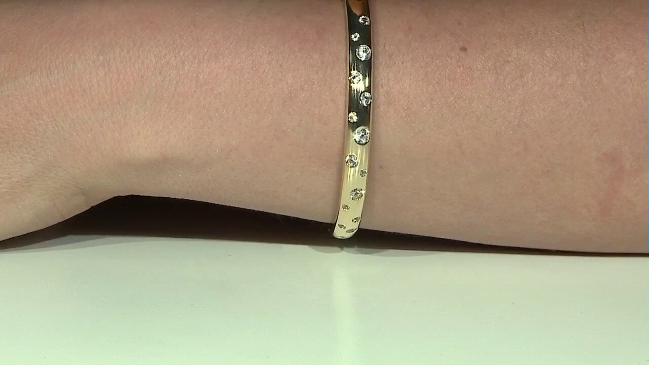 Video Zilveren armband met zirkonen