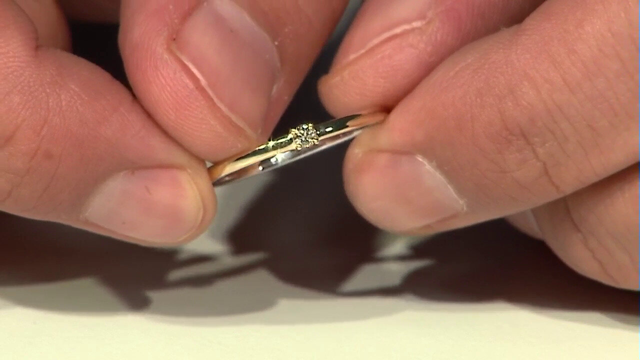 Video Gouden ring met een Ceylon roze saffier