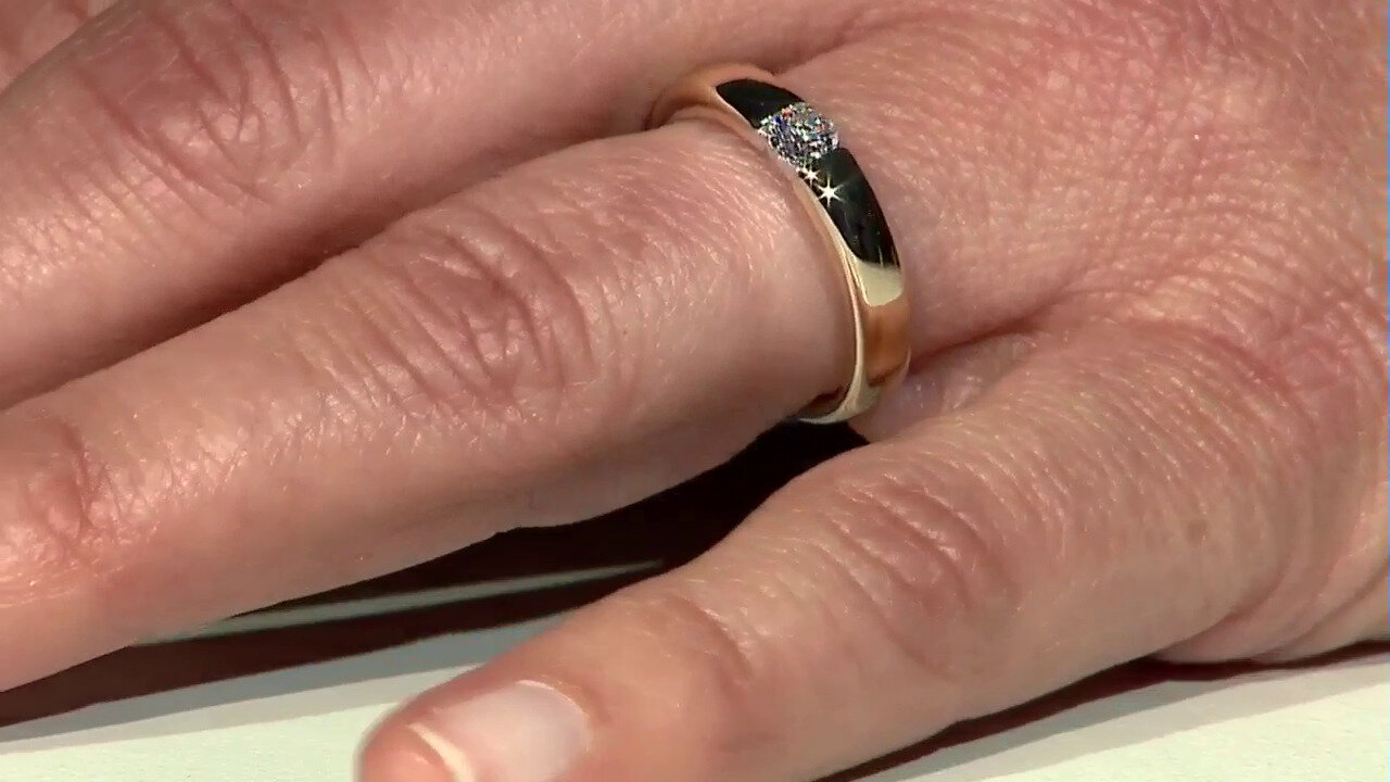 Video 14K IF (D) Diamond Gold Ring (Annette)