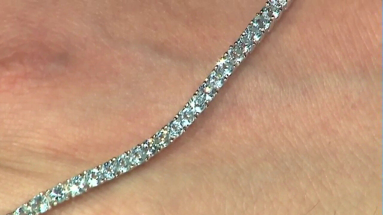 Video Zilveren armband met hemel-blauwe topaasstenen
