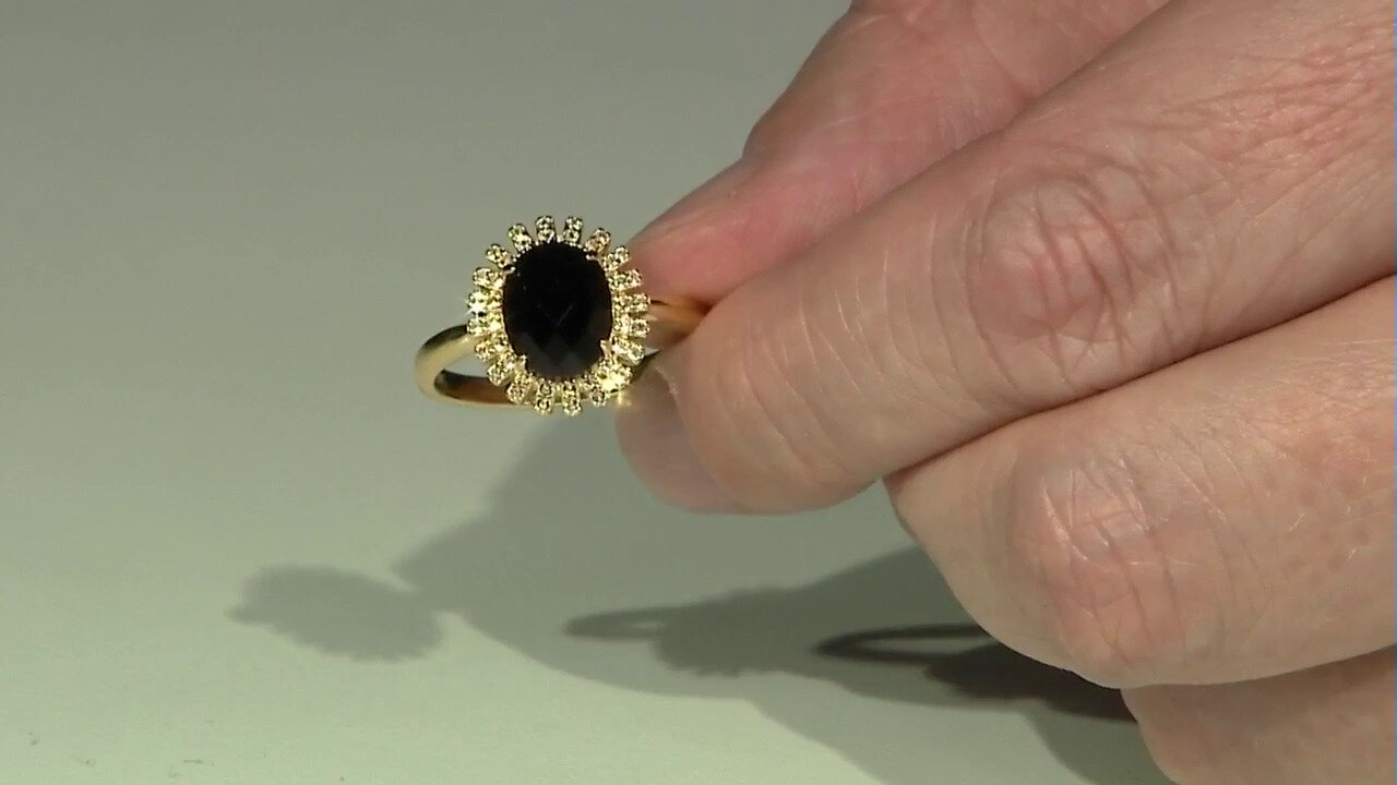 Video Zilveren ring met een zwarte agaat