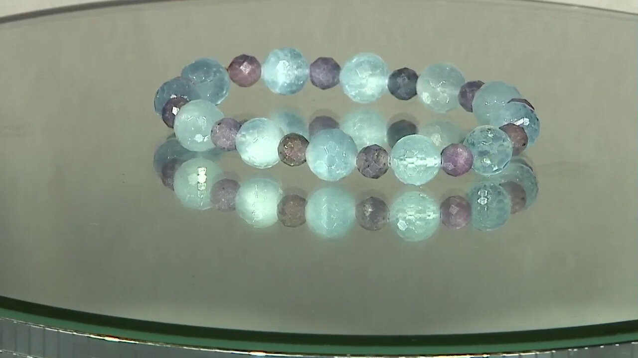 Video Zilveren armband met aquamarijnstenen