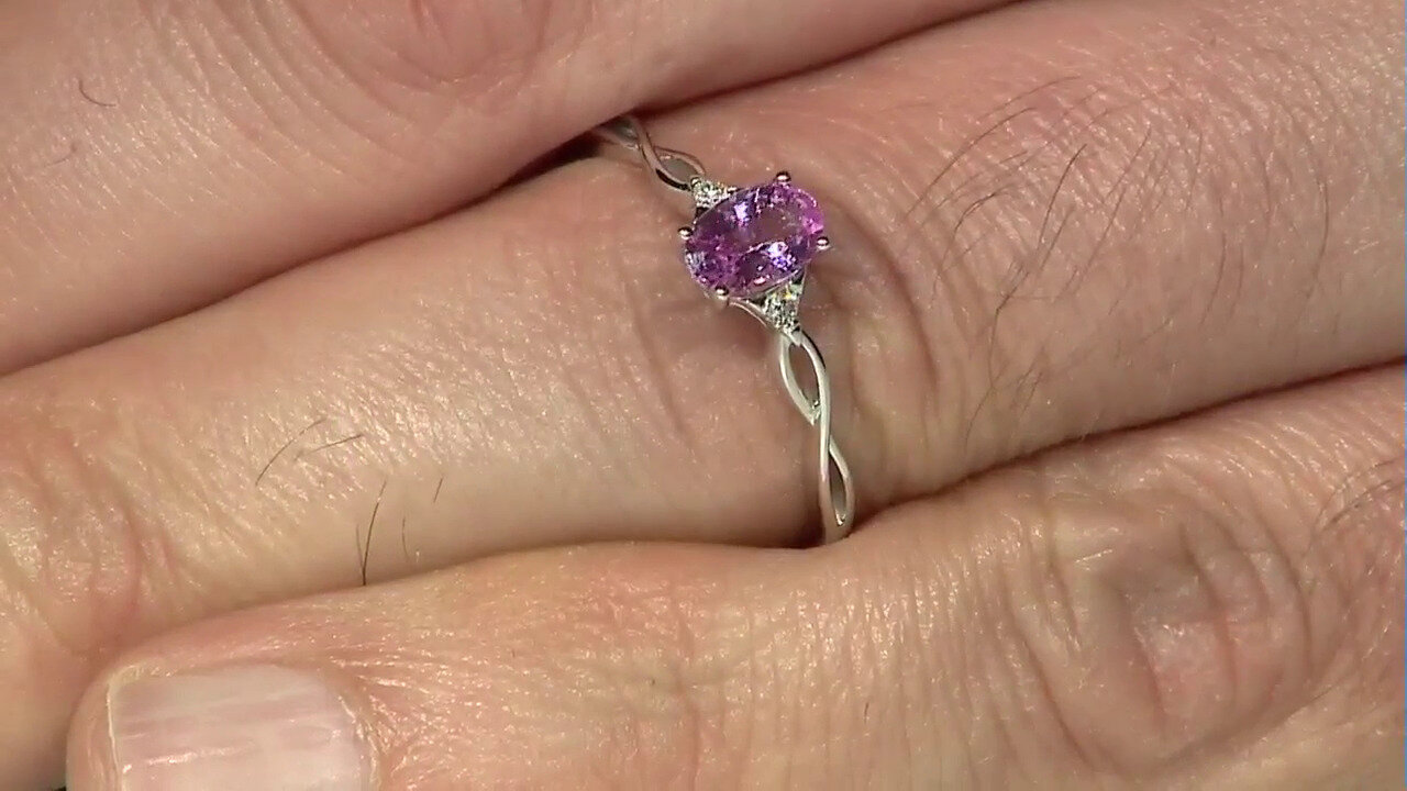 Video Gouden ring met een roze saffier (CIRARI)