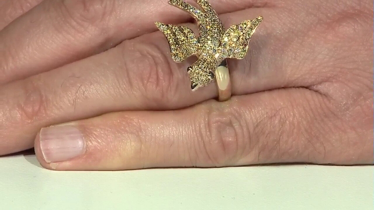 Video Gouden ring met SI2 Fancy Diamanten (CIRARI)