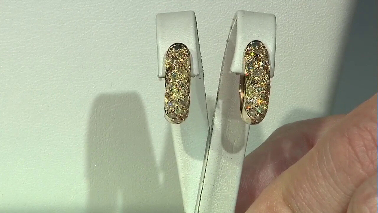 Video Pendientes en oro con Diamante fancy SI2 (CIRARI)